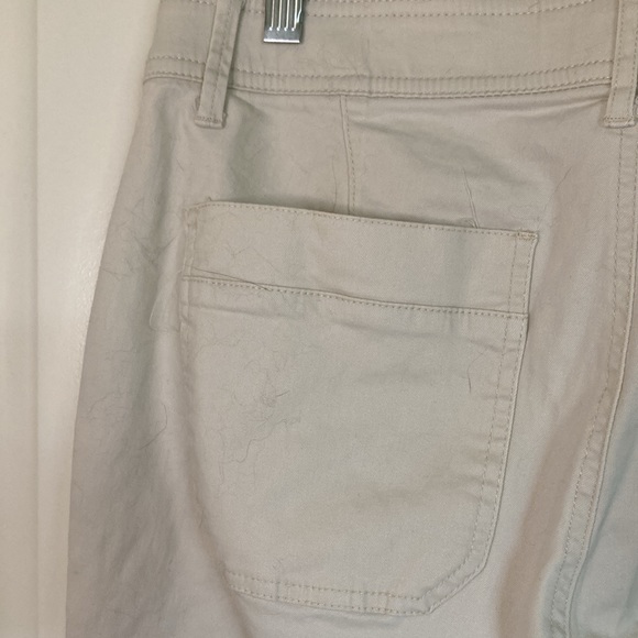 Democracy Womens Cargo Roll Snap Hem Pant 14 Cream Ab Technology Stretch - Picture 8 of 10